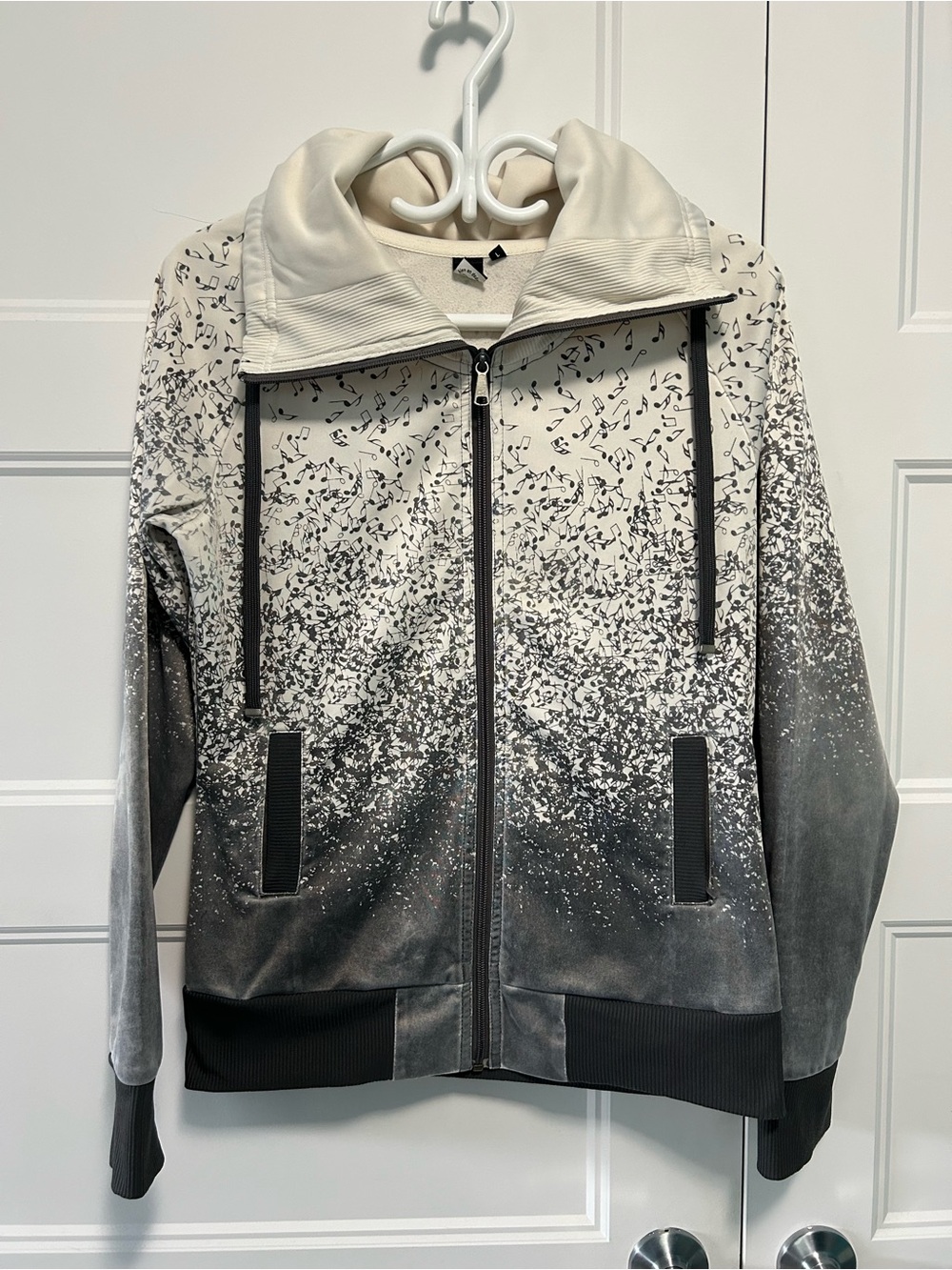 Zip-Up Jacket with music notes